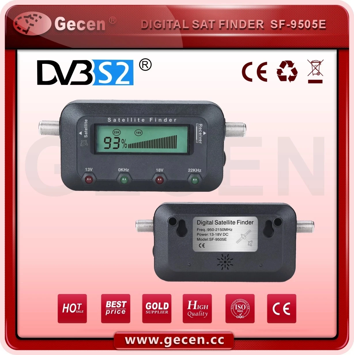 Hd Satellite Signal Finder Meter Hot Selling Analog Satellite Dish