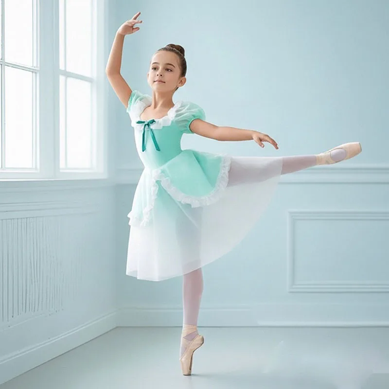 blue ballet tutu dress Romantic Ballerina Performance Children's Fairy Costume Dance Wear For Girls and unforgettable RESORT '26 DROP 1 2 Year Birthday Girl Size:Medium (10-12)
