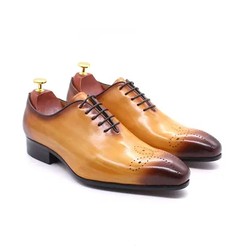 Hight Quality Men's Genuine Leather Ceremonial Shoes Wedding Dress Shoes for Men