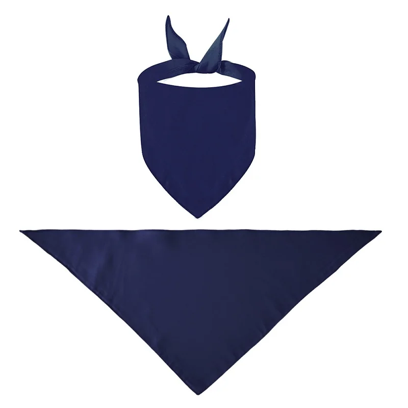 Custom Print Logo Blank Dog Bandanas Solid Color White Triangle Scarf