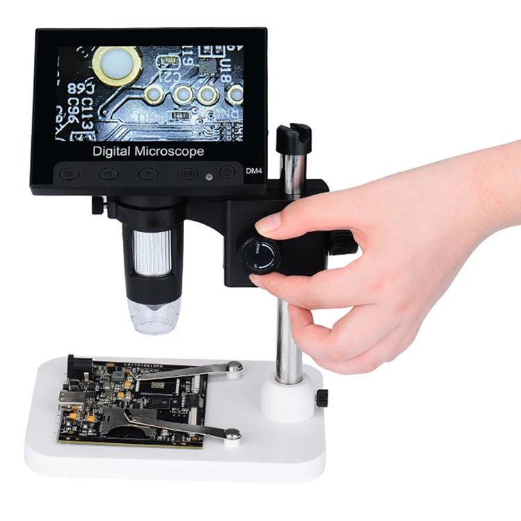 Details about   4.3" 1000X LCD Monitor Electronic Digital Video Microscope 8 White LED Magnifier 