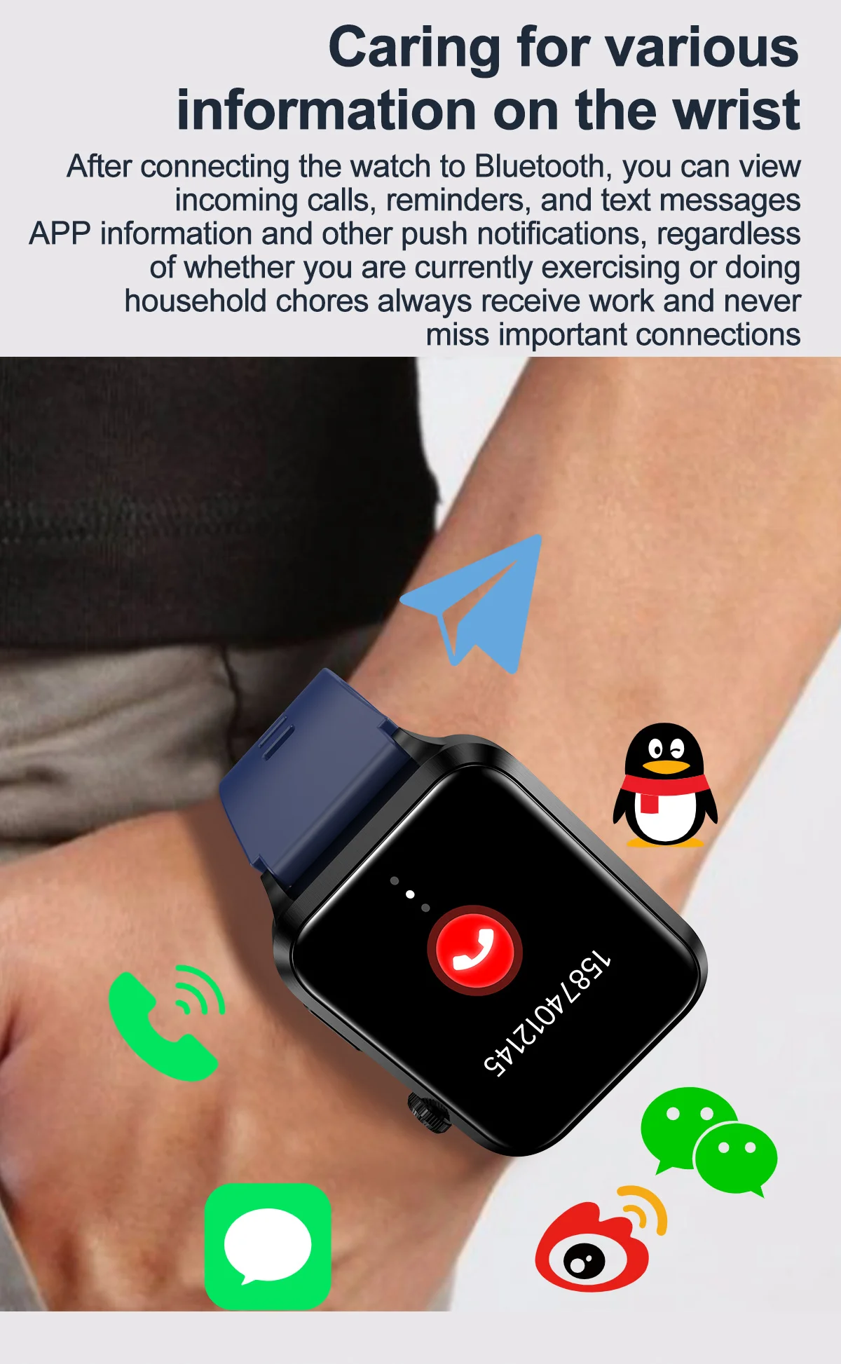 S11 Smart Watch 2026 1.91inch Retina HD Full Touch Screen Music Control Heart Rate Health Monitor SmartWatch for Elderly