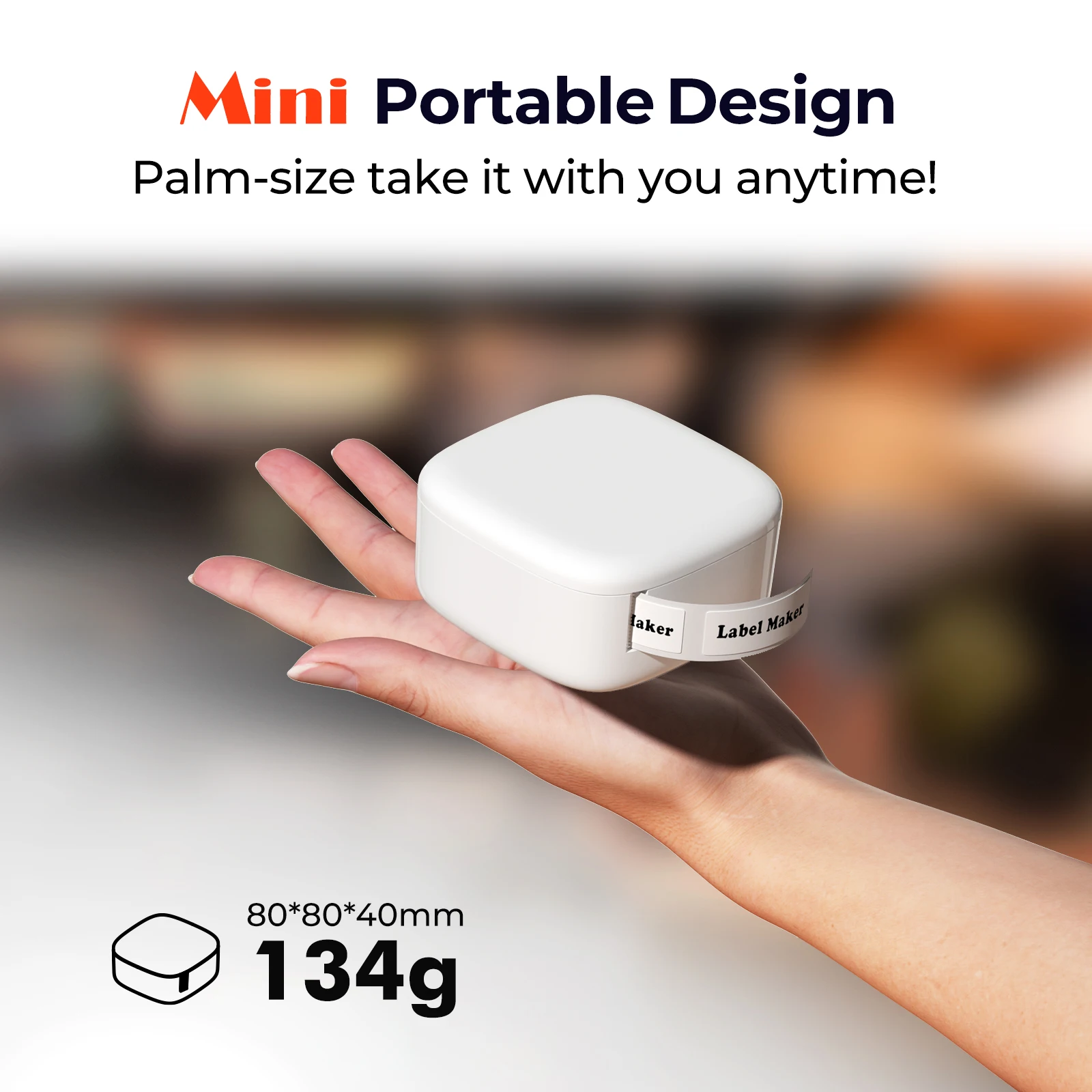 LUCK JINGLE thermal mini label printer for transparent label drug store Kitchen Organization1