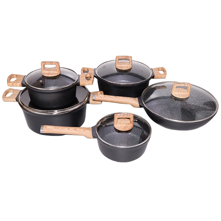 Горячая Распродажа 5 шт. набор алюминиевой посуды Carsseroles блинное молоко антипригарная алюминиевая сковорода для