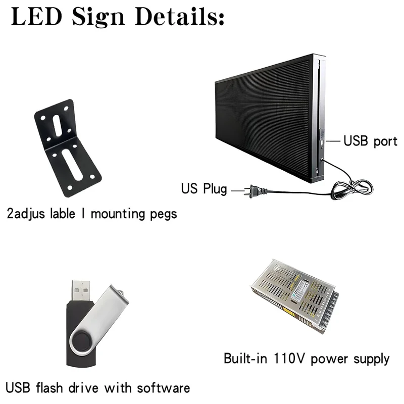【大型LED看板】 P10 大型屋外フルカラーLEDサイン 高輝度プログラム可能ディスプレイ