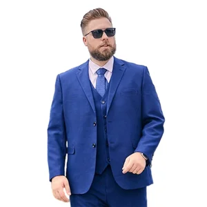 High Quality Oversized Suit Men's Suit Custom Plus Fat Plus Business Formal Suit Three-piece Dress