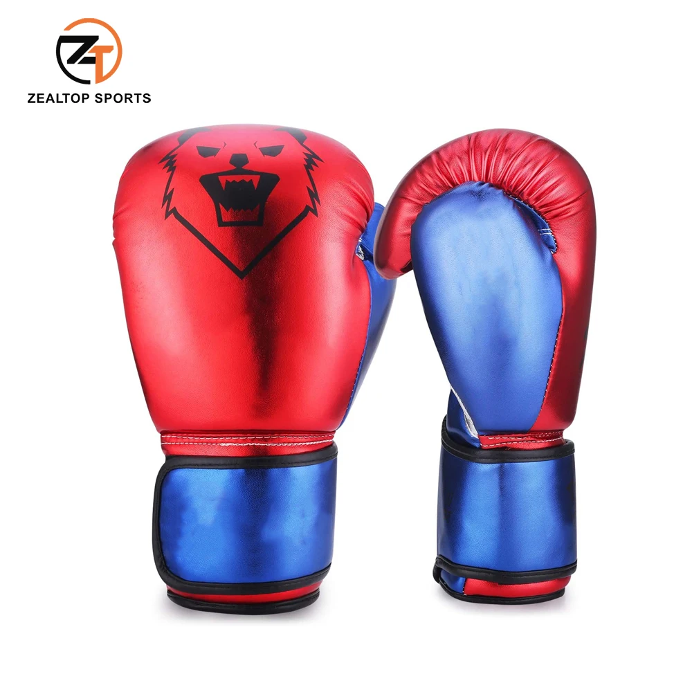 Оптовые поставки Wolon собственные Профессиональные боксерские перчатки 8 унций/10 унций/12 унций/14 унций/16 унций из ПУ кожи Oem