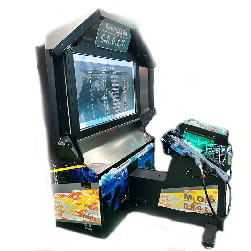 Simulador Arcade Electronic Coin Operation do tiro da arma do jogo de vídeo  de 2 jogadores