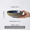 8 inch soup plate hidden dark blue
