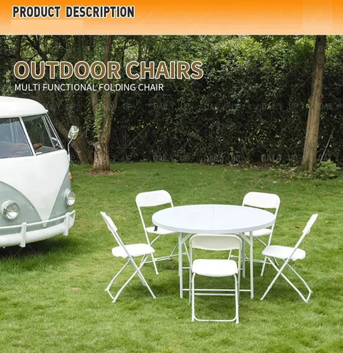 2024 new design white folding wedding chair camping chair event chair