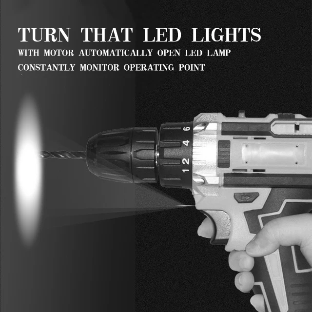 3000rpm 24v Cordless 12v Lithium Electric Battery Power Hammer Nail