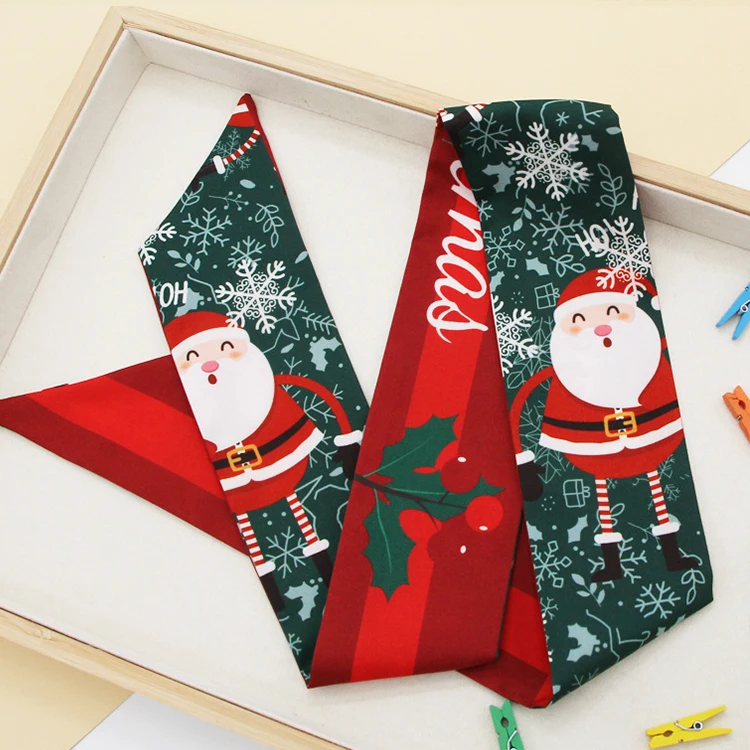 Рождественская серия лента для волос Узкий шарф