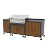 Outdoor kitchen with gas grill