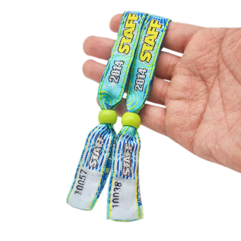 product wholesale cheap custom sublimation printed elastic festival fabric wristbands no minimum for events-10