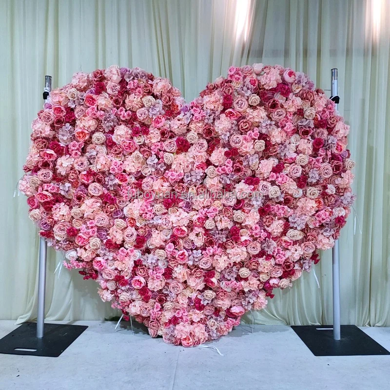 V5 Custom 5d Roll Up Cloth Red Flower Rose Wall Decor Fabric Fake