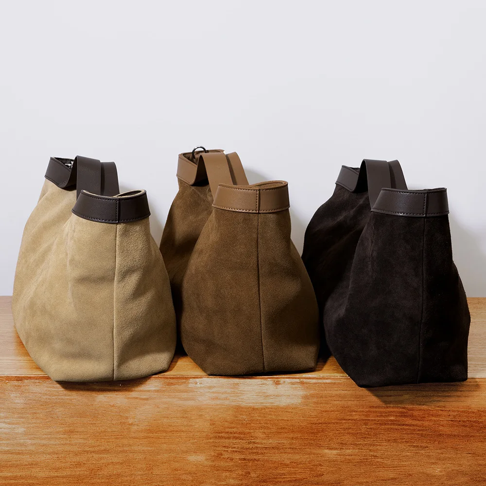 Cross-border Autumn Winter New Retro Tone Genuine Leather Women’s Shoulder Handbag Tote Bag Single Strap Large Capacity Zipper
