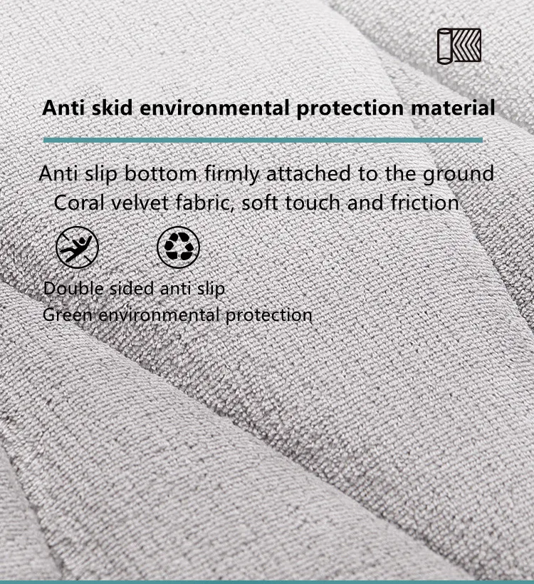 Popular Coral Velvet Environmental Protection Machine Washable Bathroom Mat Bedroom Living Room Floor Mat manufacture