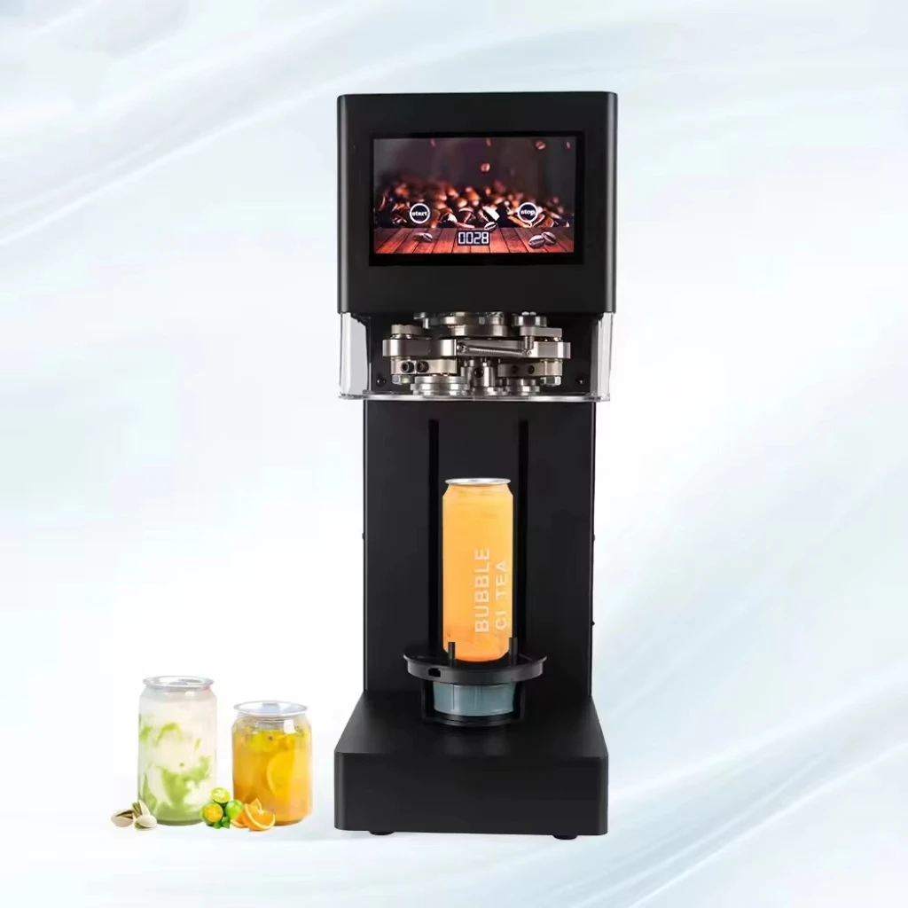 Automatic Can Sealing Machine Non-rotation PET Bottle Can Sealer Machine Pop Cup Can Seaming Machine for Bubble Tea Coffee Shop