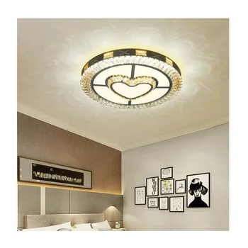 Custom luxury ceiling light modern simple living room LED light light luxury crystal chandelier