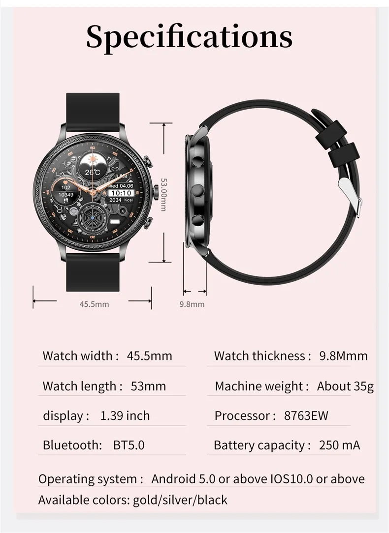 Woman Smartwatch V60 Heart Rate Monitor BT Call Music Player Sleep Monitor Smartwatches Woman (16).jpg