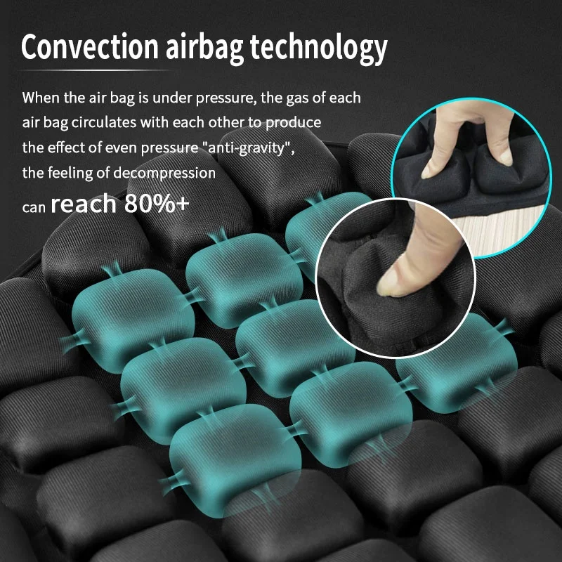 JFT Motorcycle Air Cushion Seat Pad, Pressure Relief Ride Motorcycle Air  Cushion