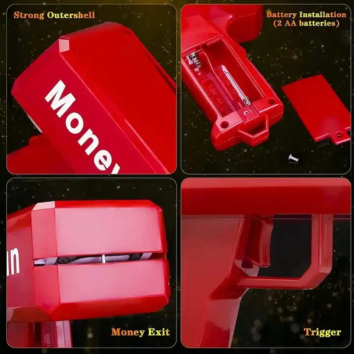 Money Gun Paper Playing Scary Monkey Toy Super Dollar Gun With 100pcs Play Money Cash Gun Party Props