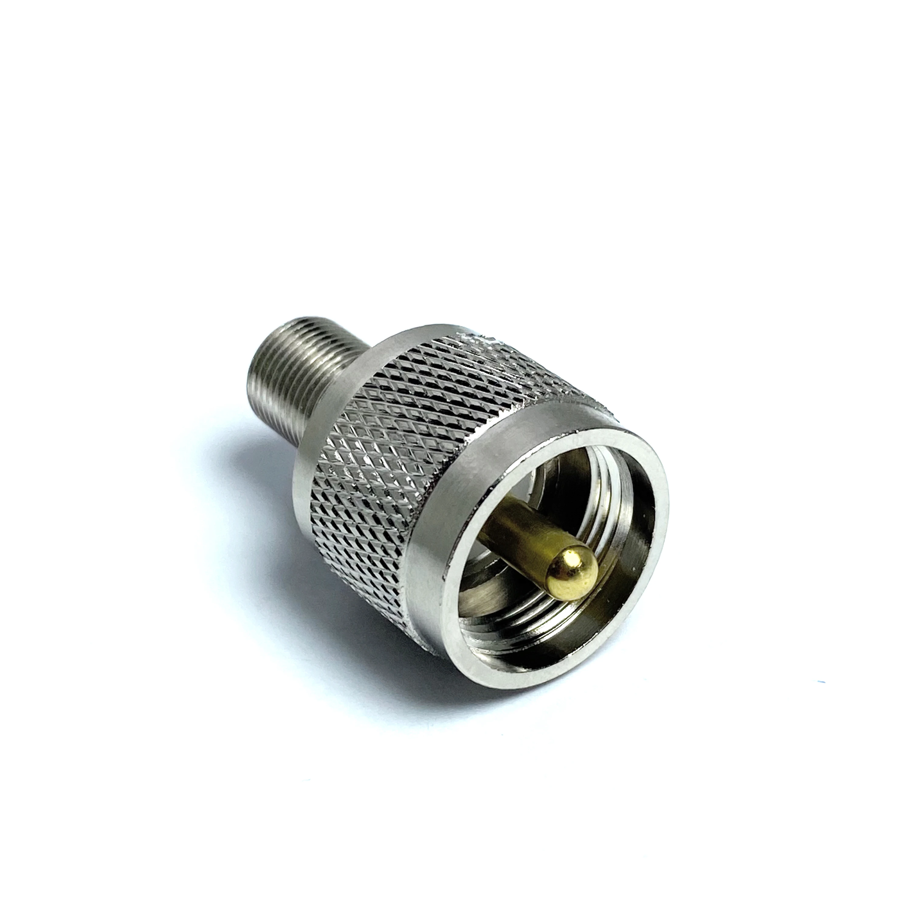 Manufacturer Of Full Brass Rf Connector F female jack To Uhf PL259 male plug Adapter in stock factory