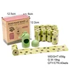 16 rolls/box(paw print) + dispenser green
