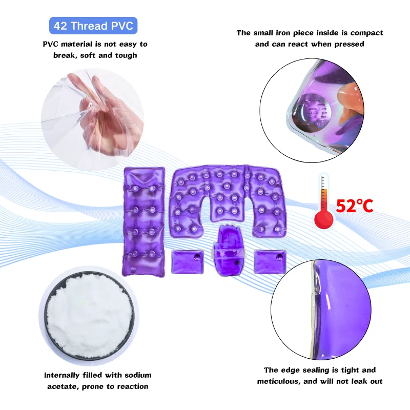 Click Hot Packs Magic Click Heat Pack Reusable Heat Pack for Neck Shoulder Back Knee Hand Foot PVC Gel Hot Heat Pad PAIN RELIEF