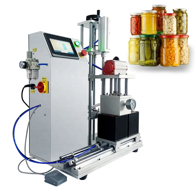 semi automatic twist off vacuum glass gar Bottle capping machine Easy Operate Plastic Glass cans jar screwing Capping  machine