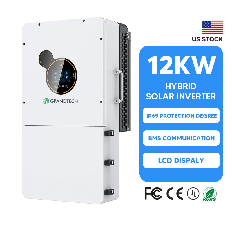 SRNE10k 8kw 12kw Hybrid Inverter 48V 120/240V Three Phase AC to AC with Rapid Shutdown and Remote Control Features with UL