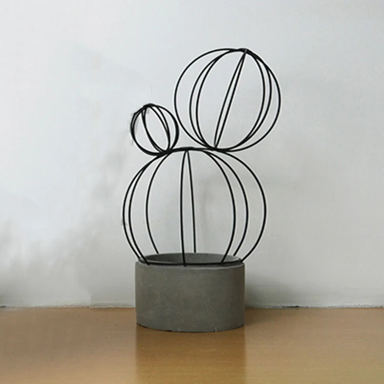 Custom Logo Movable Metal Small Bonsai Flower Pot With Iron Stand