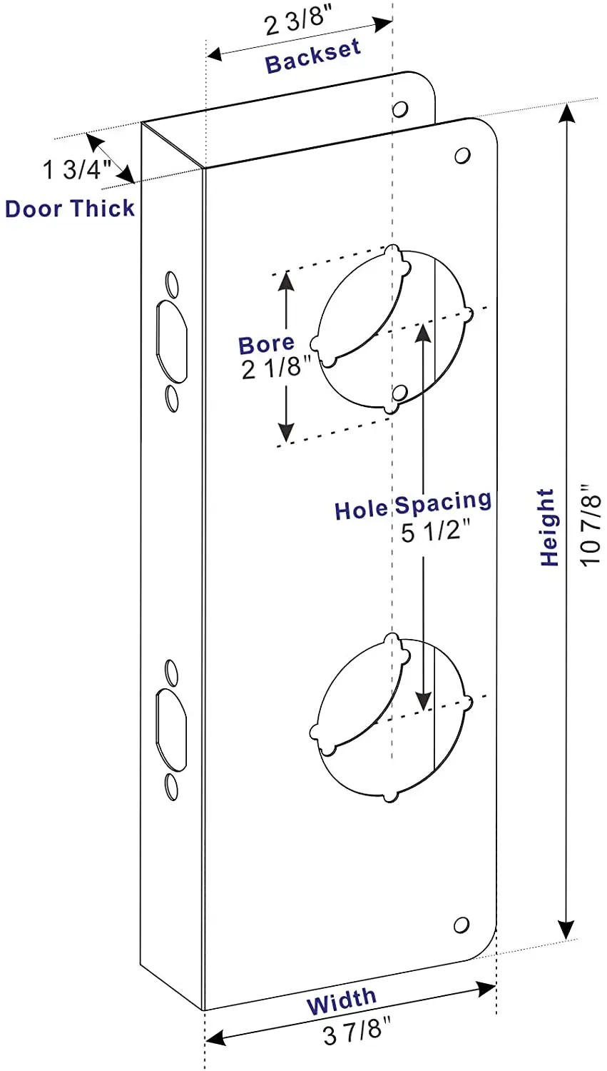 Keyman Security Door Lock Reinforcement Door Steel Reinforcerment Lock