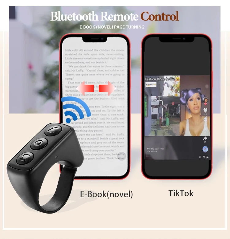 TikTok Scrolling Ring With Touchpad, Finger Silent Air Mouse, R