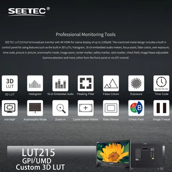 SEETEC ATEM215S 21.5 Inch Portable Multi-Camera Director Monitor 4x3G-SDI   Full HD 1920x1080 HDR Broadcast Field Monitor detail image
