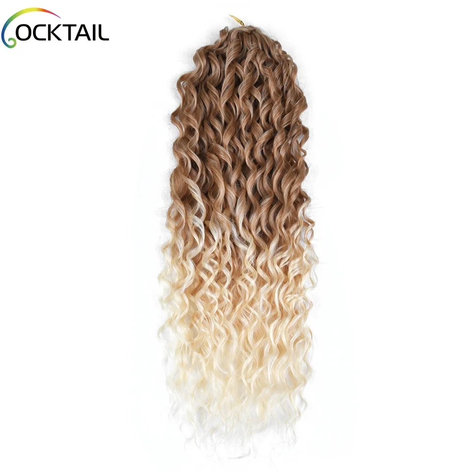 Jessica Ocean Water Wave Twist Crochet Hair Ombre Blonde Loose Deep Wave Braiding Hair Extension