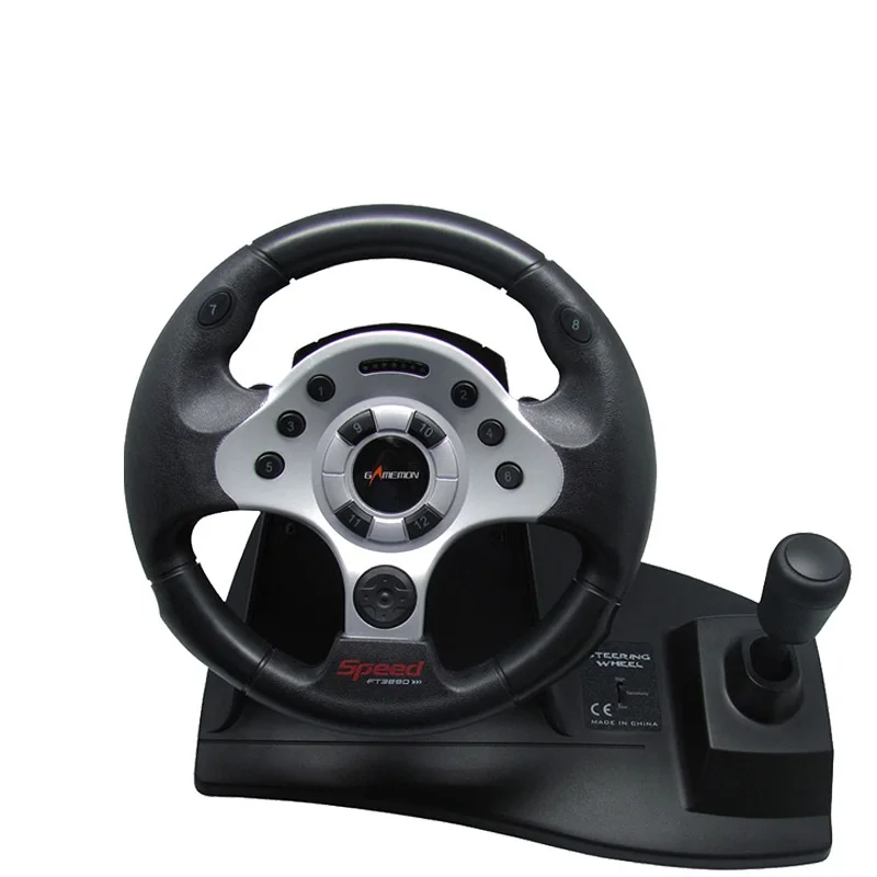 GAMEMON Racing Wheel - True Feeling for PS3, PS2, PC