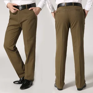Custom Autumn Plus Size Formal Classic Straight Casual Pants Mid-waist Straight Loose Men's Pants Thick