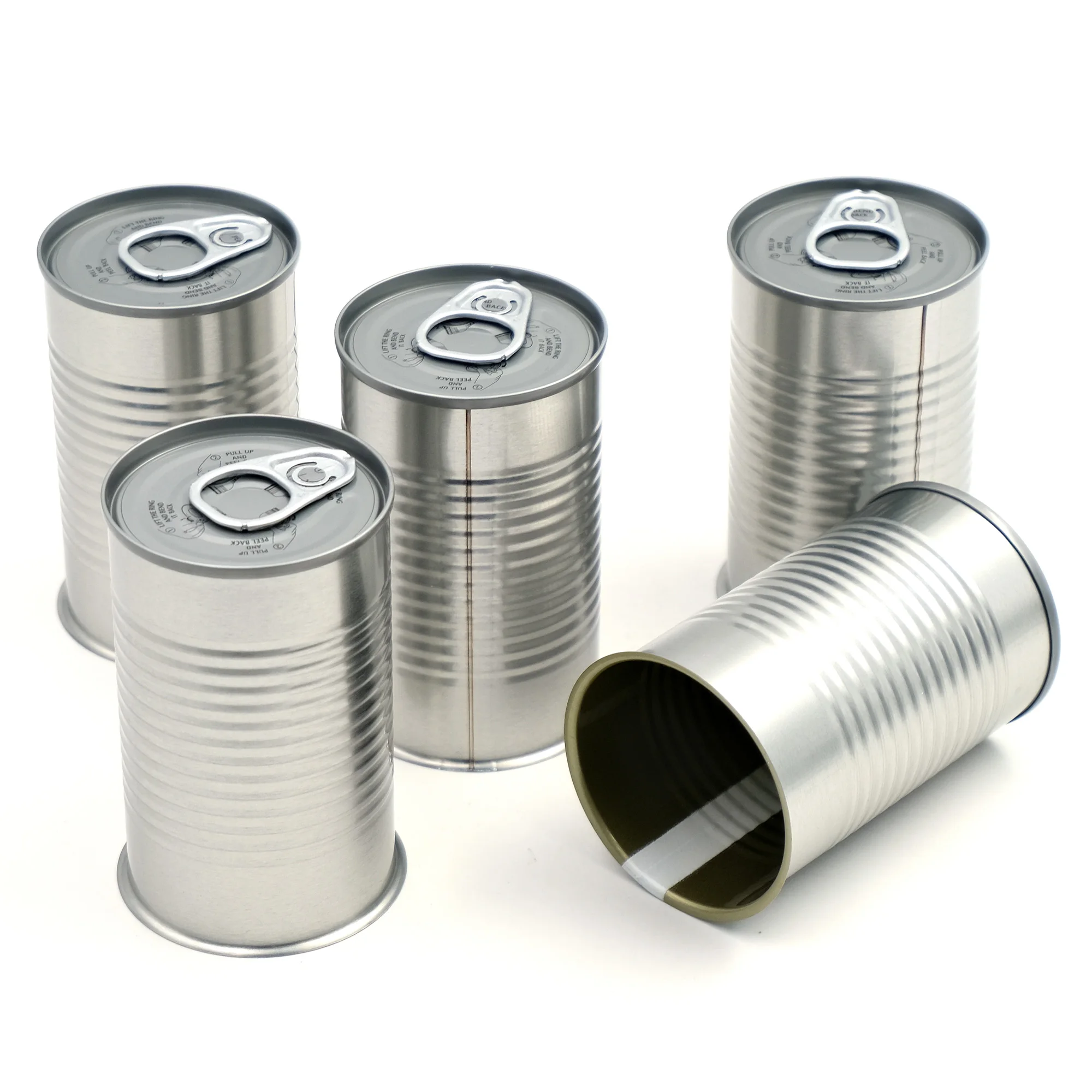 #588 Recyclable Plain Custom Printing Empty Tin Cans Wholesale Food Grade Metal Container for Sardines Sea Fish Canning