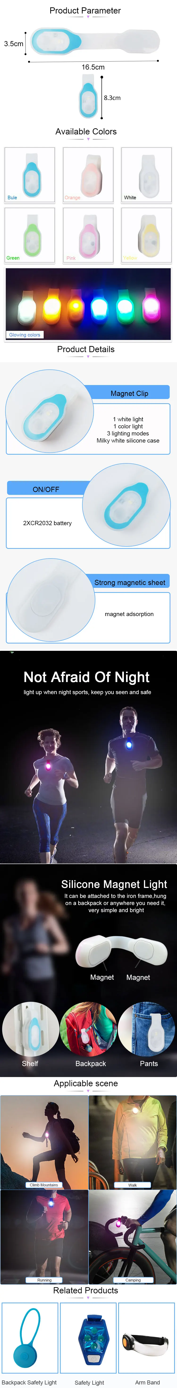 Mini LED Keychain Flashlight Clip On Hands-Free Strong Magnetic Grip Clothes Nurses Night Safely Emergency Running Light supplier