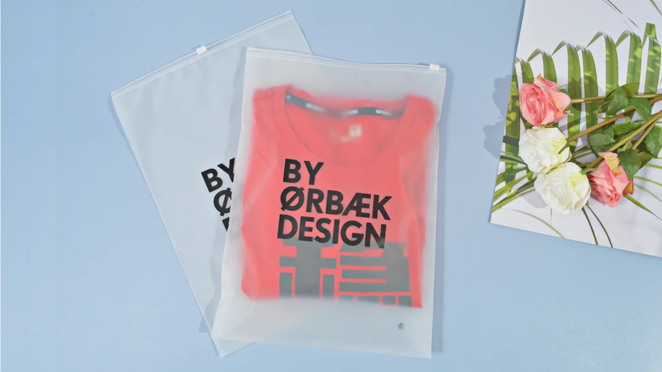 Recycled Clothing Packaging Clear Plastic Resealable Bag Packing Zipped