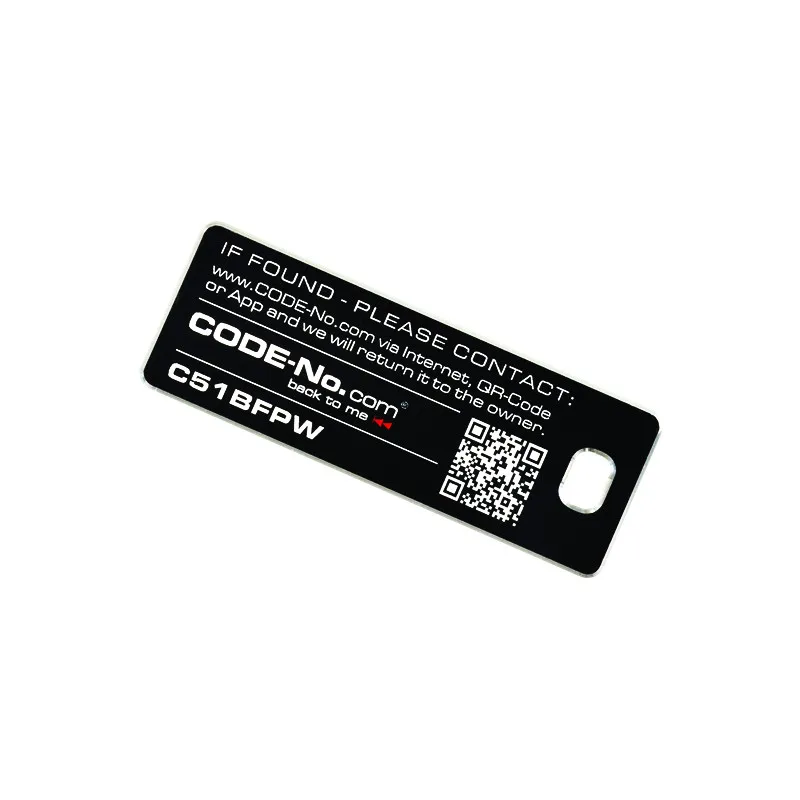 hot sale custom aluminum metal label asset tag barcode qr code