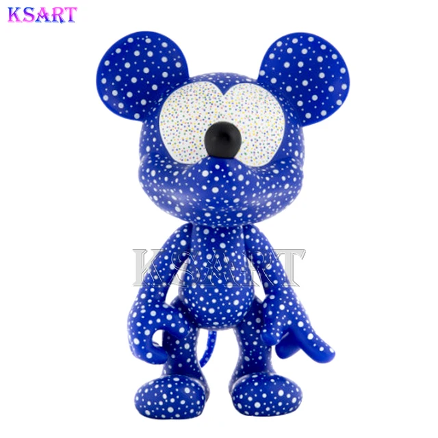Cartoon sculpture art creative electroplating Mickey animation living room decorated Mickey  resin crafts