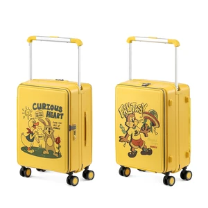 20 Inch Luxury Spinner Luggage with Aluminum Trolley TSA Lock Lightweight ABS/PP Material Customizable Colors & Logo