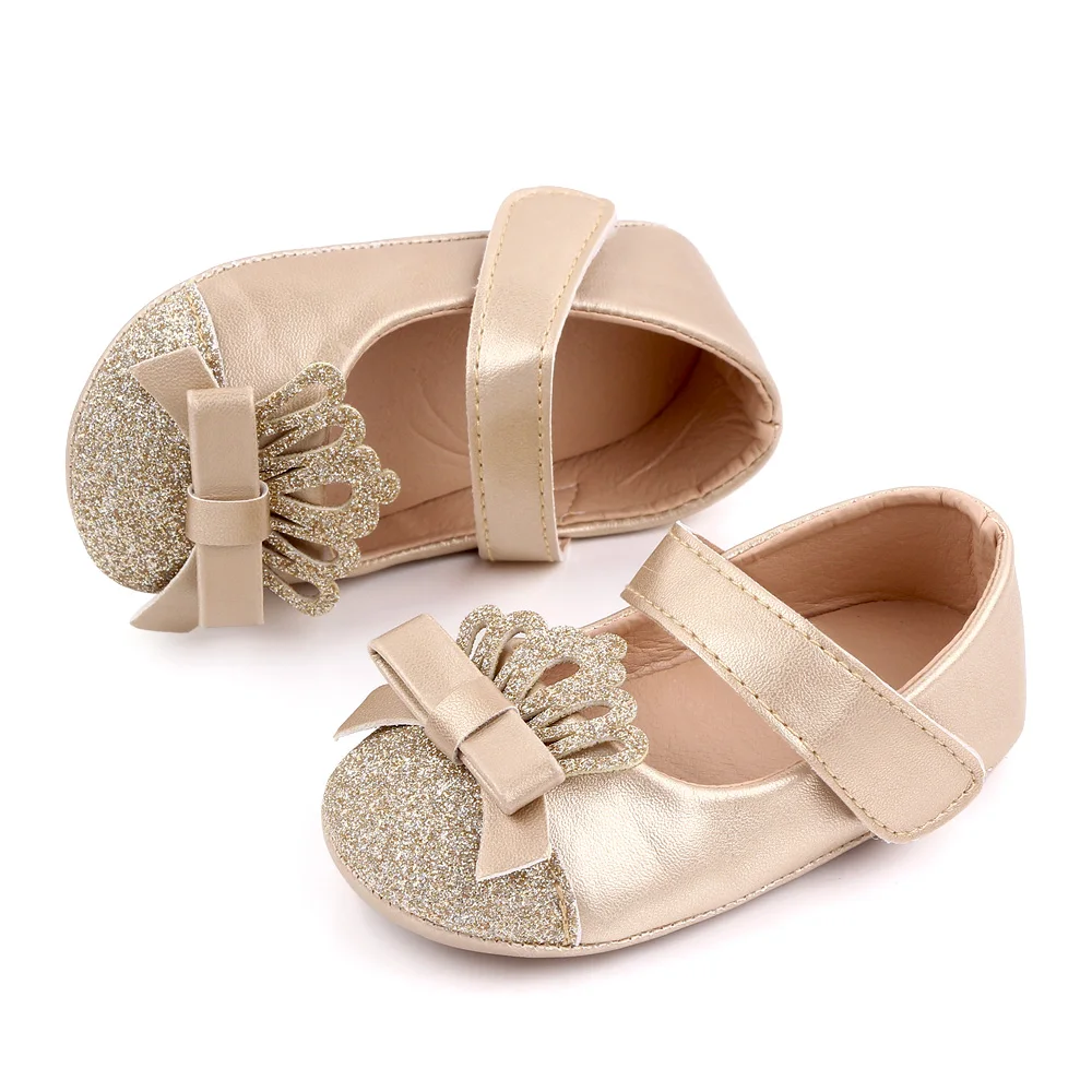 Bling Fancy Crown Princess Shoes Soft Sole Party Shoes Infant  Baby Toddler Shoes For Girls supplier