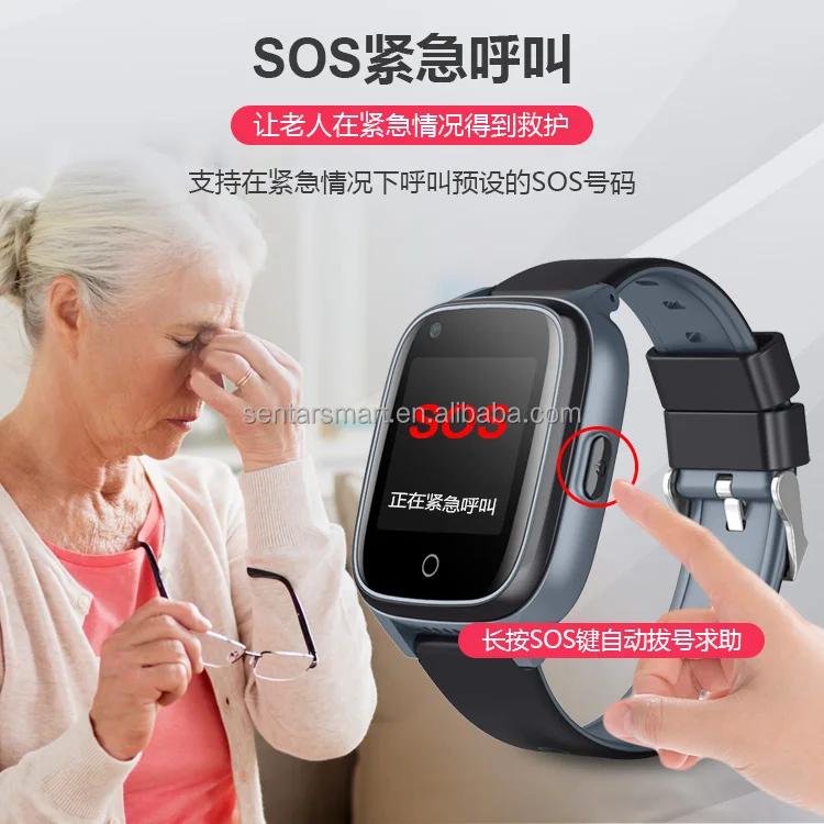 Sentar D32s Easytouse 4g Smartwatch With Gps,Sos,And Health Monitor