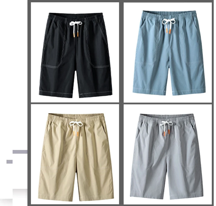 gyártó nagykereskedelmi kiváló minőségű lezser poliészter spandex plus size nyári rövidnadrág férfi utcai viselet férfi rövidnadrág290_voghion.com