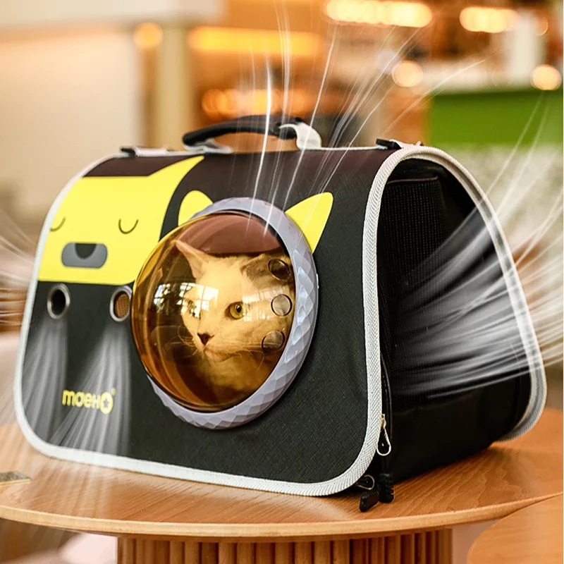 Factory Direct Portable Cages Capsule Cages for Pets Foldable Bag Outdoor Backpack Cartoon Cat Dog Bag