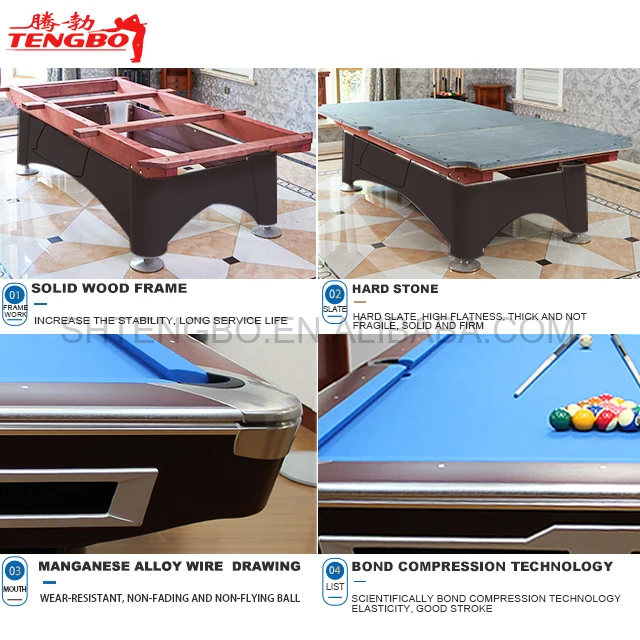 Высшее качество фабрика твердая древесина Международный турнирный стол 8 футов 9