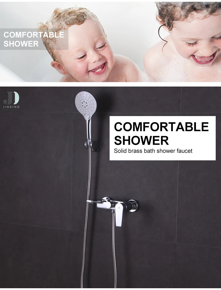 Juego de mezclador de ducha de lluvia oculto montado en la pared con una sola palanca a precio de fábrica